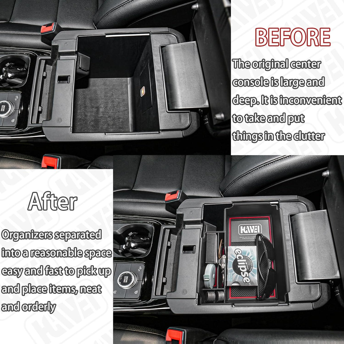 HGWEI Center Console Organizer for Ford Explorer 2020-2025 2026 Accessories