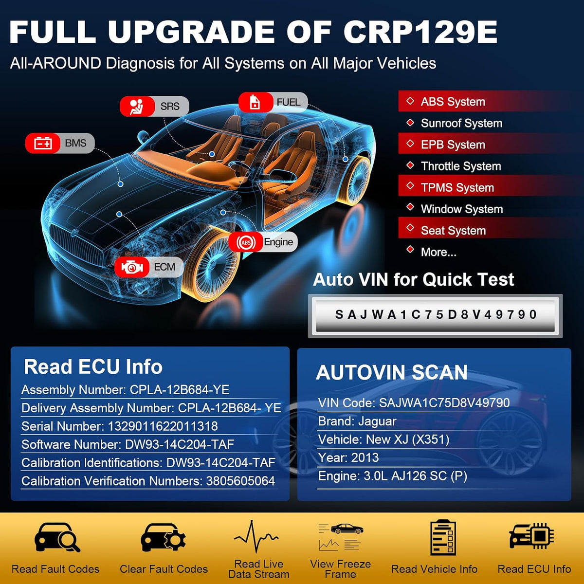LAUNCH CRP129E Plus OBD2 Scanner, 2026 Full System Diagnostic Scan Tool