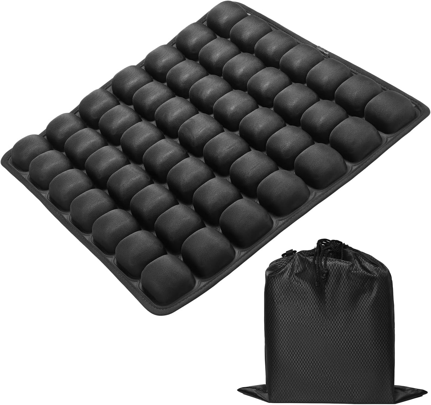 Inflatable Seat Cushion, Airplane Seat Cushion for Long Flights, Travel Cushion for Pressure Relief, Ergonomic Car Seat Cushion Without Air Pump, Air Cushion Seat for Wheelchair, Travel
