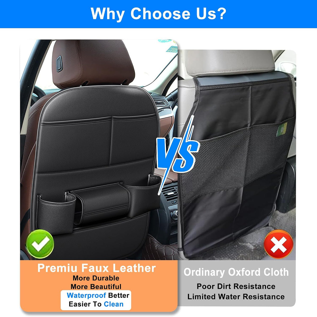 Car Kick Mats Back Seat Protector for Honda CR-V 2 Pack