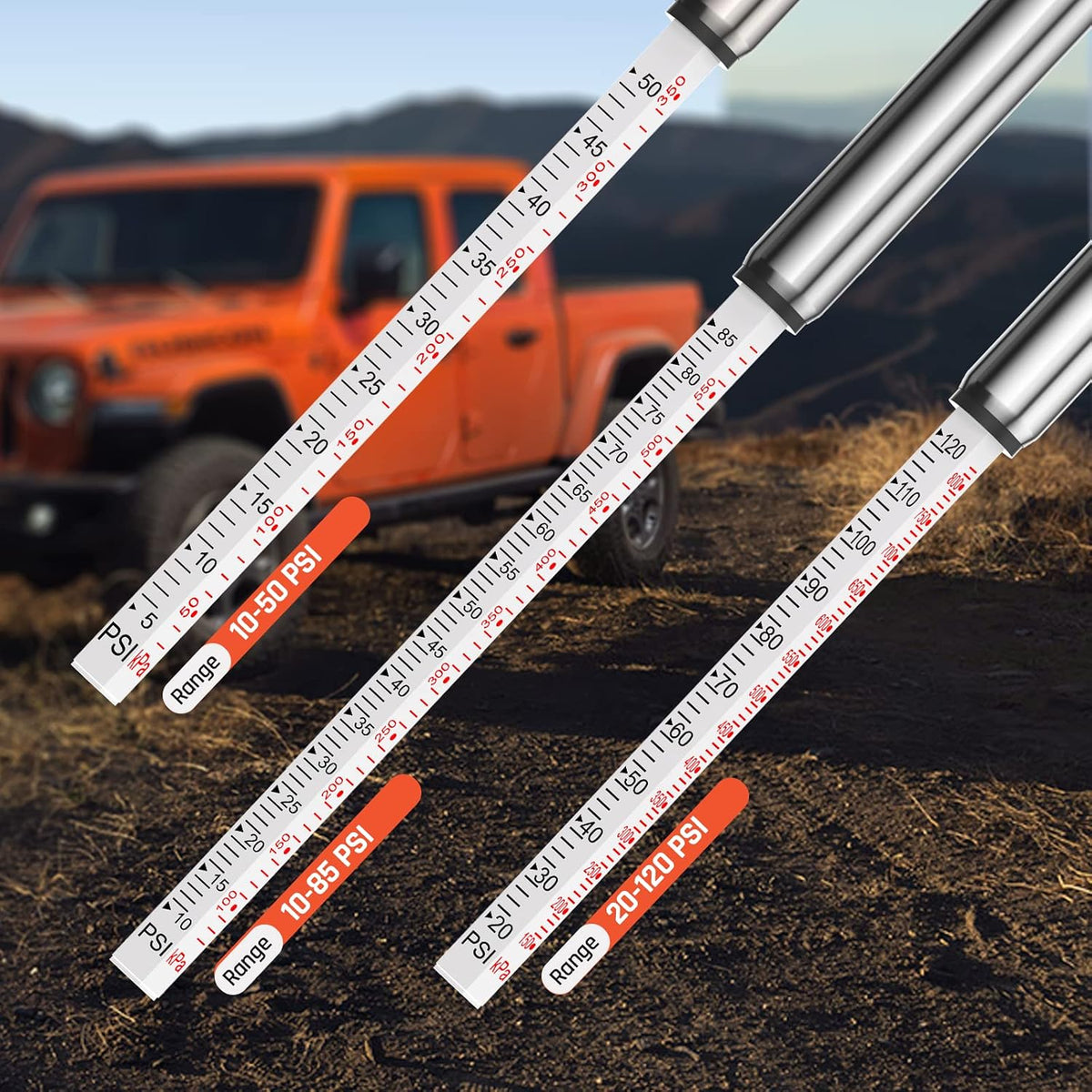 ETENWOLF G100 Pencil Tire Pressure Gauge 3 Pack & G200 Pro Tire Pressure Gauge