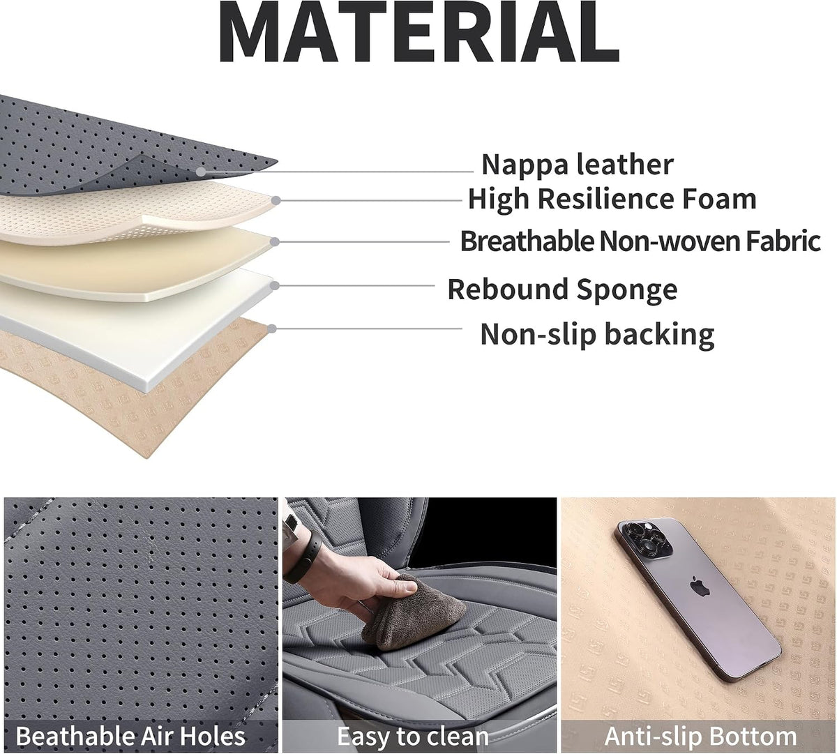 Leather Car Seat Covers Front Automotive Seat Protectors