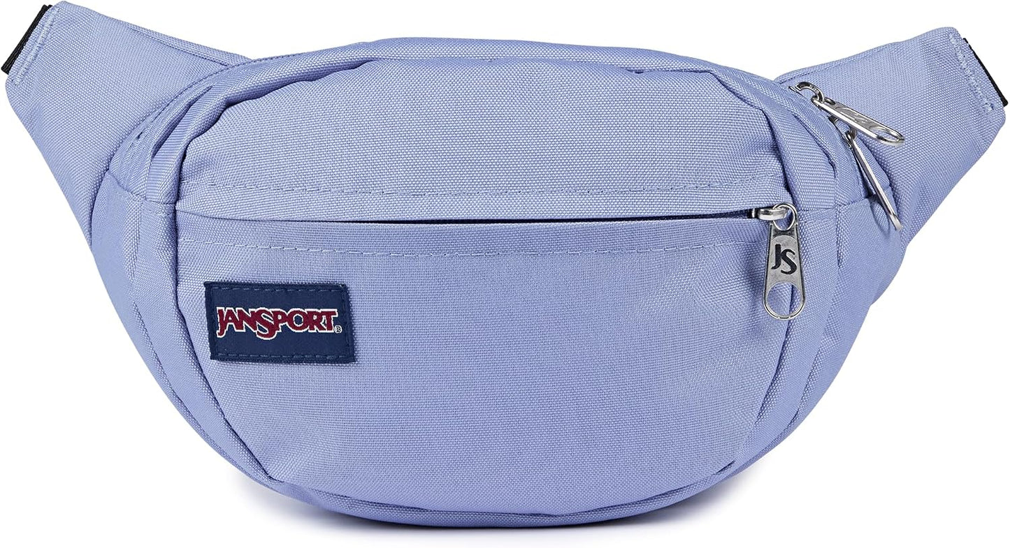 JanSport Fifth Avenue Fanny Pack Crossbody Bags for Women, Men - Stylish, Durable Waist Bag with Adjustable Belt, Main Zippered Pocket, Quick Stash Pocket - Travel Essentials - Black