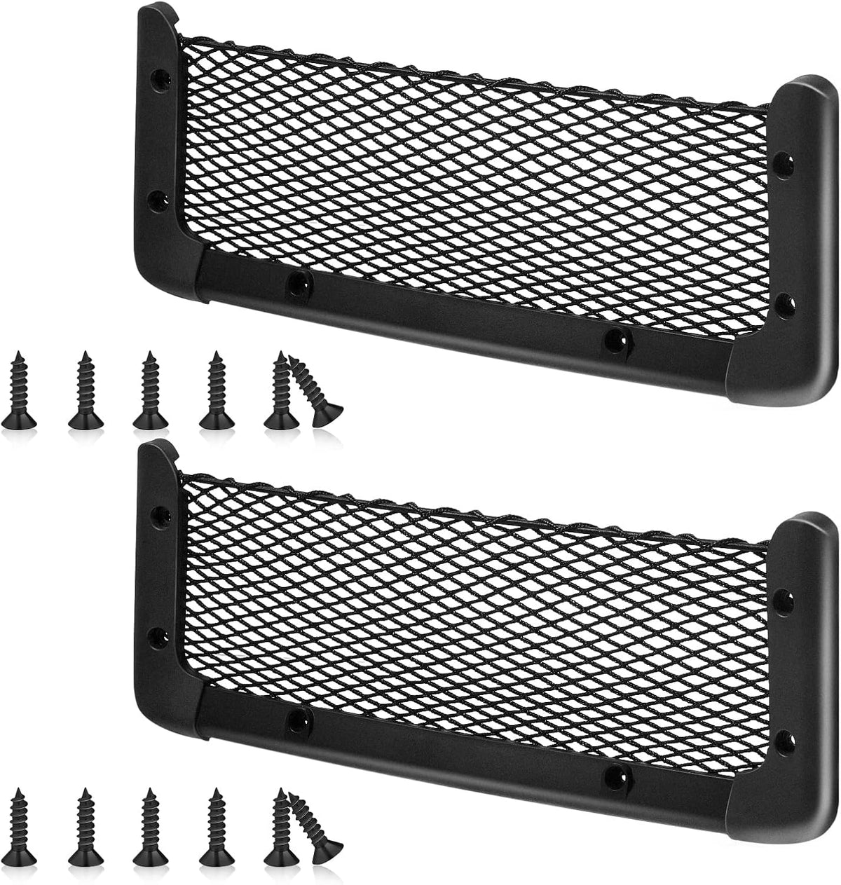 Frienda 2 Pcs Car Boat Storage Net Bag Mesh Pocket Holder,13.8 X 5 Inch