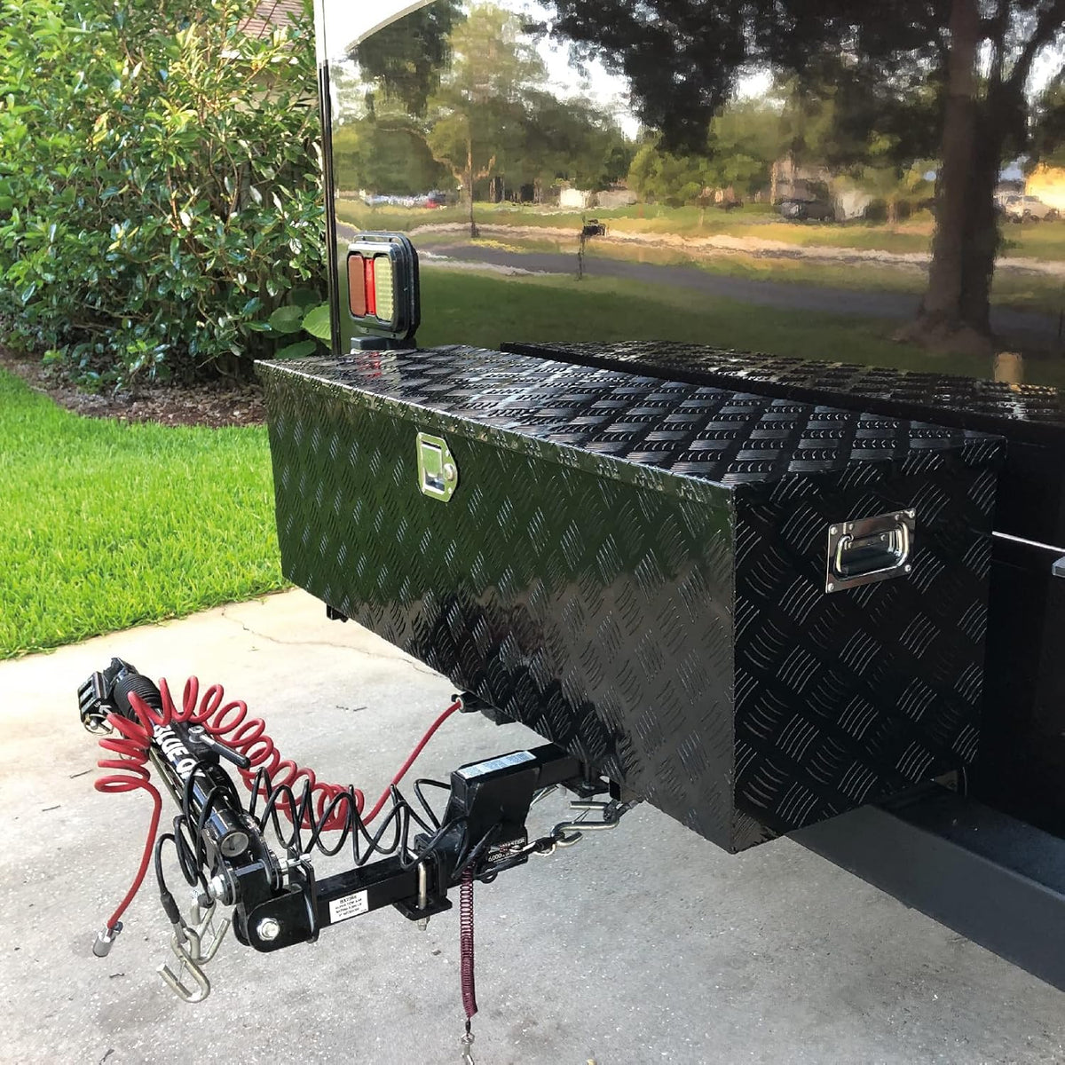 39 Inch Aluminum Heavy Duty Truck Bed Tool Box Black (39"X13"X10")