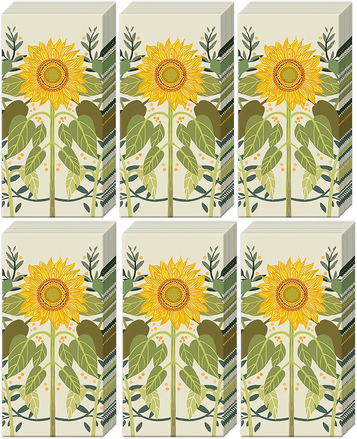 Botanical Garden Pocket Tissues - 6 Pack (60 Total) - Decorative 4-Ply Floral, Facial, Portable Travel Size Packs for Purse and Car, Forget Me Nots by Boston International (Spring Blooms)