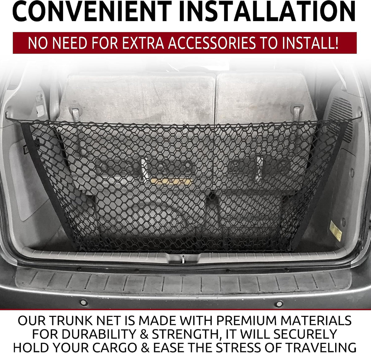 Envelope Style Trunk Cargo Net for Toyota Sienna 2011 12 13 14 15 2016 2017 2018 2019 2020 New