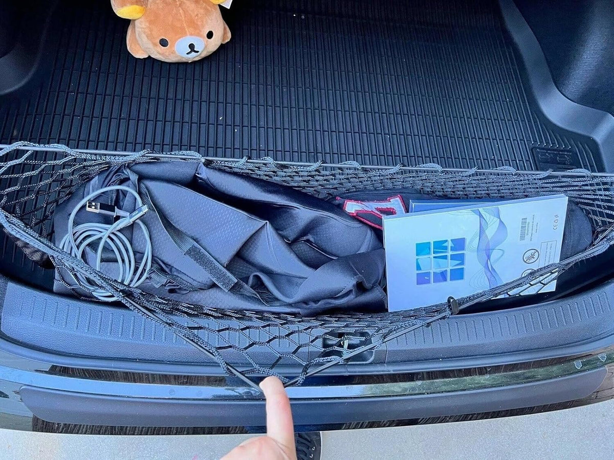 Trunk Organizer Cargo Net for Toyota Corolla 1998-2026 – Envelope Style Cargo Net for Sedan – Premium Mesh Car Trunk Organizer Vehicle Carrier Storage – Compatible with Corolla