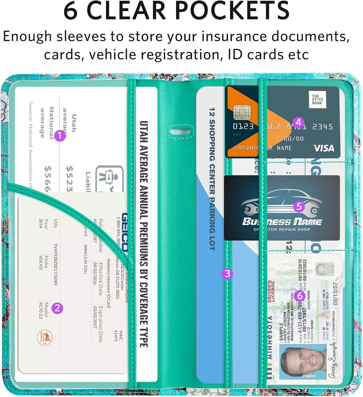CoBak Car Registration and Insurance Holder