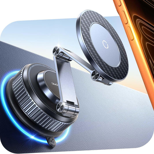 Vacuum Magnetic Car Phone Holder for Magsafe, Long Arm for Tesla Model Y/3