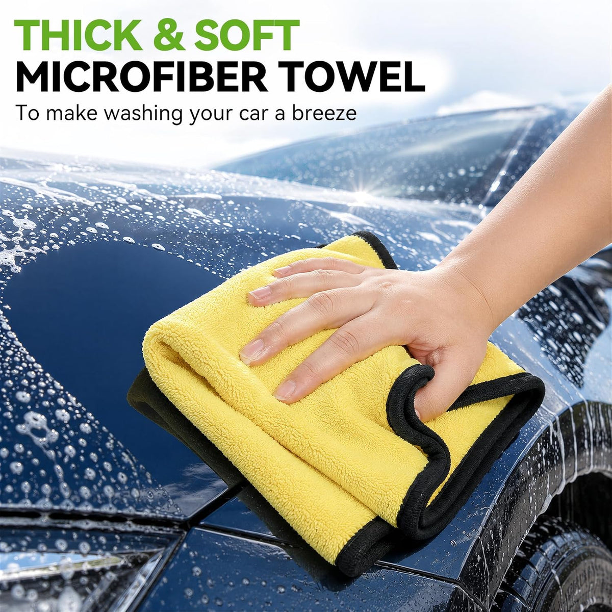 Ordenado 62" Car Wash Brush with Long Handle, 6Pcs Car Wash Kit Exterior