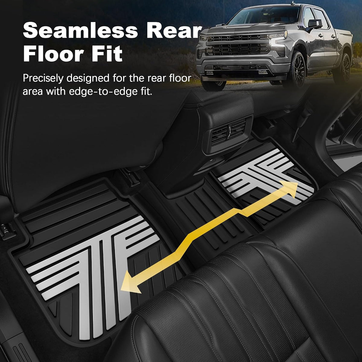 Multi-Color Floor Mats for Chevy Silverado GMC Sierra 2019-2026 Crew Cab