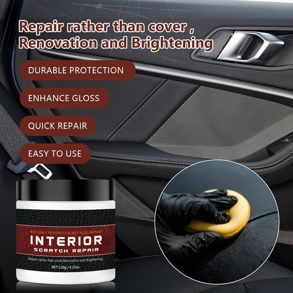 Car Interior Scratch Remover Kit,Interior Car Scratch Repair Paste