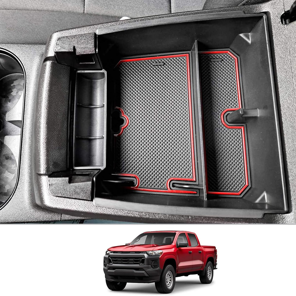 CDEFG for 2024 2025 2026 GMC Acadia Center Console Organizer for 2024-2026 GMC Acadia Accessories Middle Console Organizer with Handle Armrest Storage Box