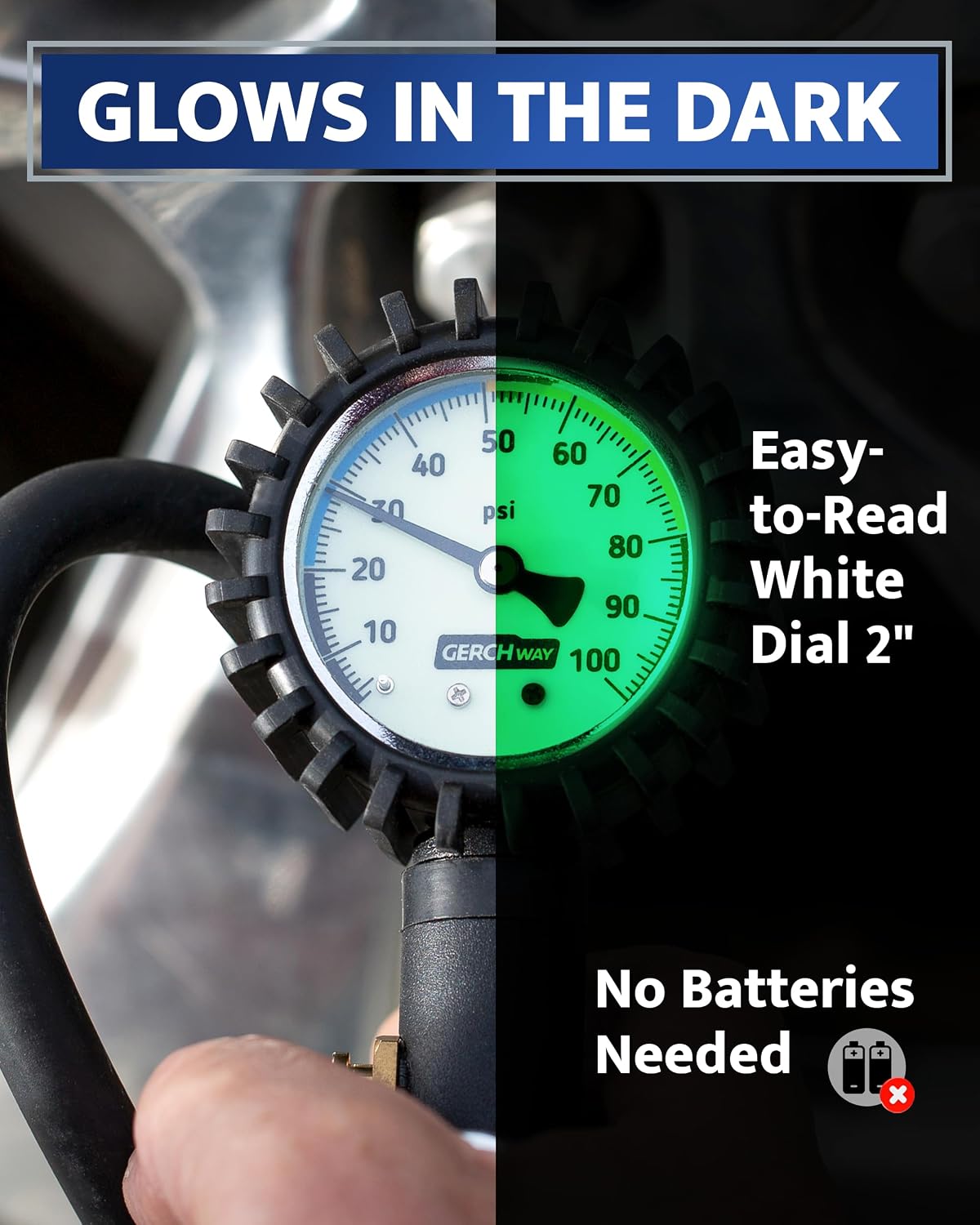 Air Chuck with Tire Pressure Gauge and Inflator for Air Compressor 100 PSI