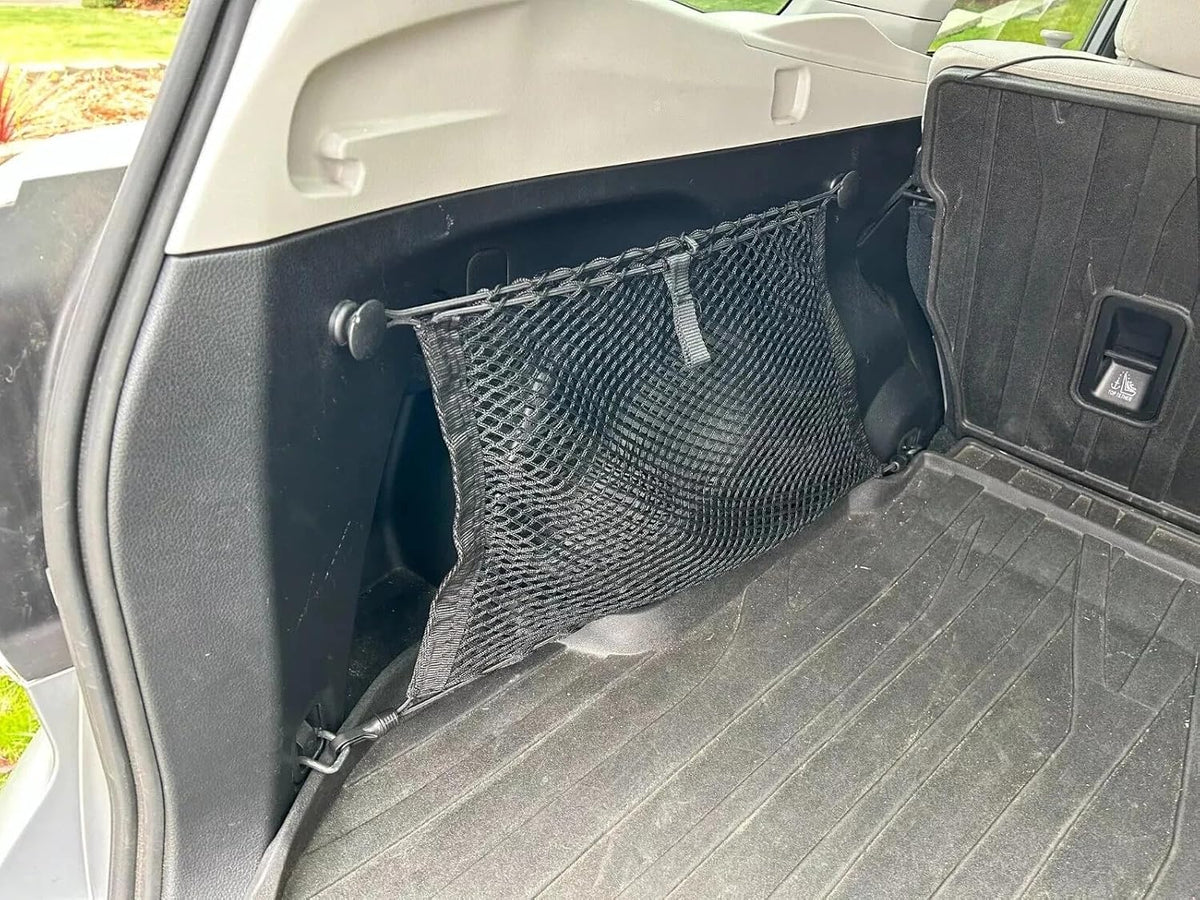 Rear Trunk Left Right Side Cargo Nets (Set of 2) for Subaru Forester 2014–2018 – Envelope Style Cargo Nets for SUV – Premium Mesh Elastic Car Trunk Organizer – Compatible with Forester