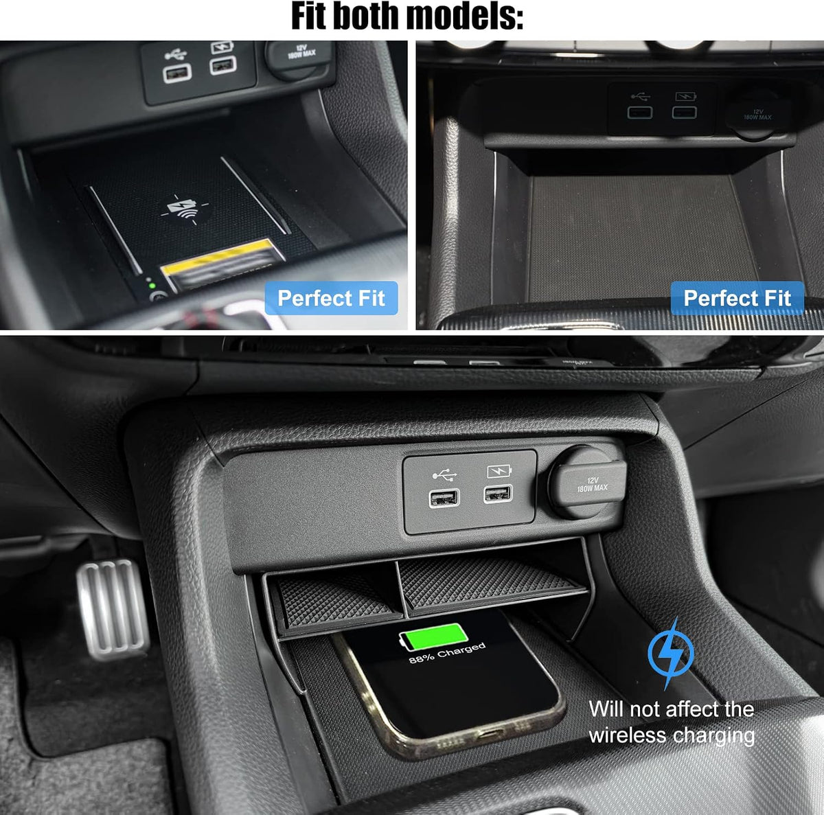 Thenice Car Center Console Organizer for Honda Civic 2022-2026