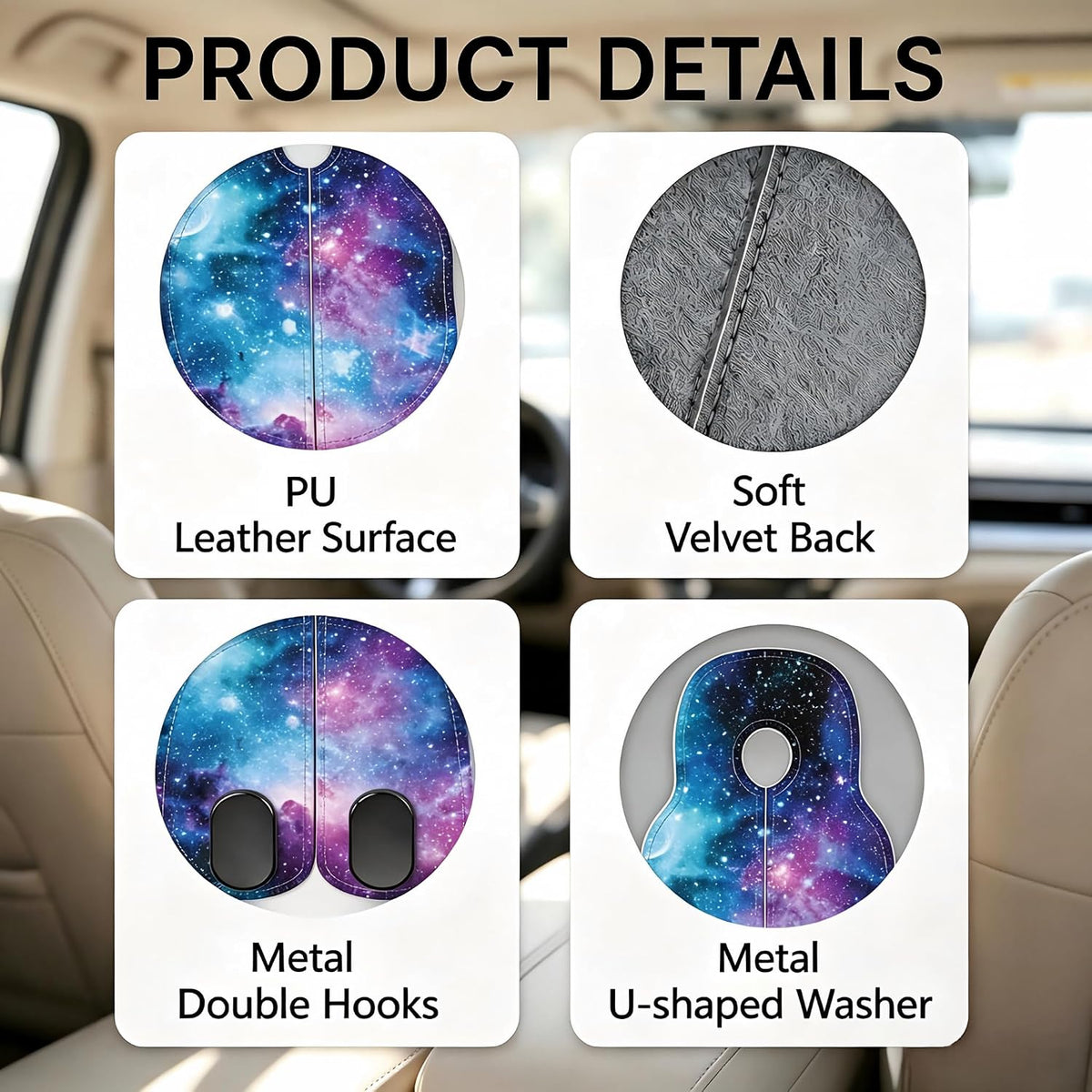 Purse Hook for Car Seat Back Headrest Hooks 2 Pack Car Purse Hook Hanger