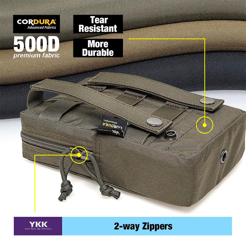 TSPRO Tactical Admin Pouch MOLLE, EDC Organizer for Outdoor Military Gear