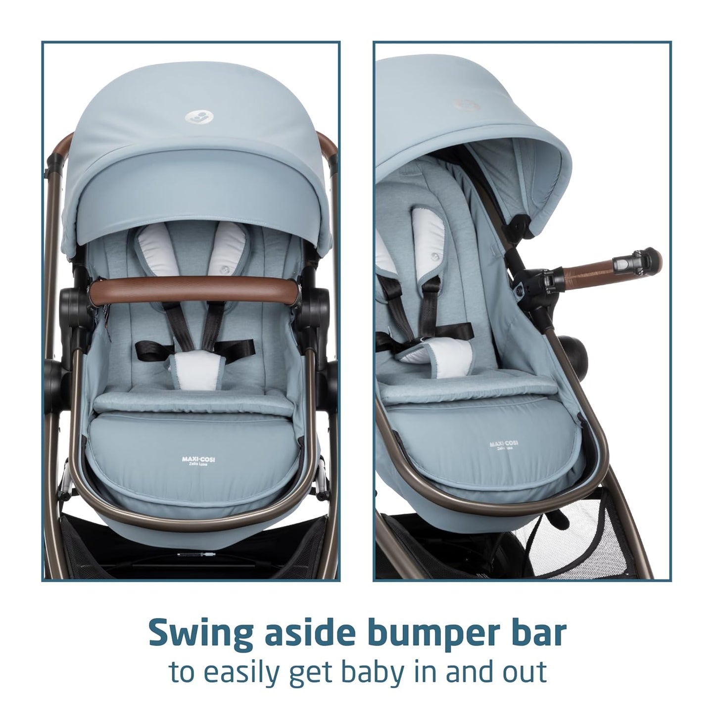 Maxi-Cosi Zelia 2 Luxe 5-in-1 Modular Travel System, New Hope Grey