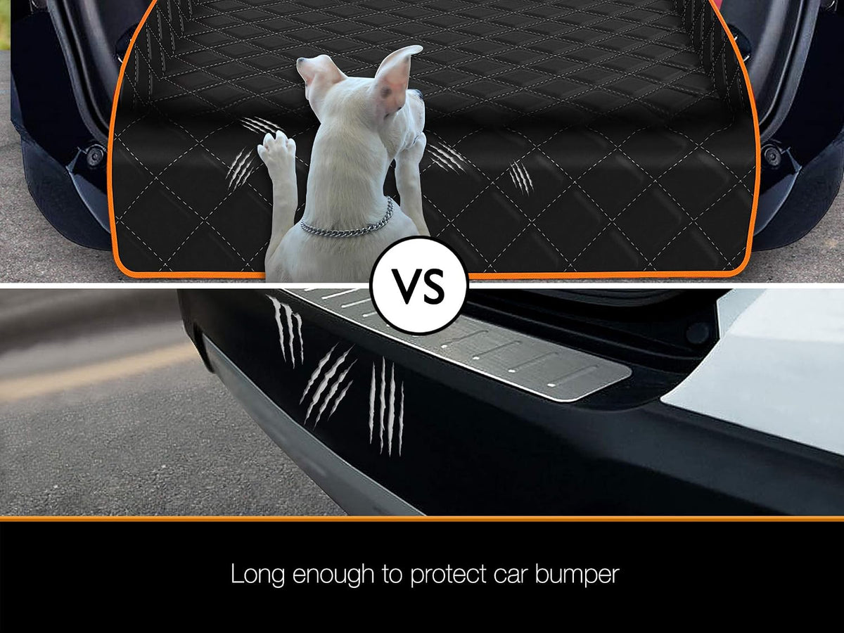 Dog Cargo Liner for Large SUV, Waterproof Dog Cargo Cover with Bumper Flap Protection Durable Car Trunk Mat for Pets Keep Your Vehicle Trunk Clean Universal Fit X-Lager SUV Car Seat Cover