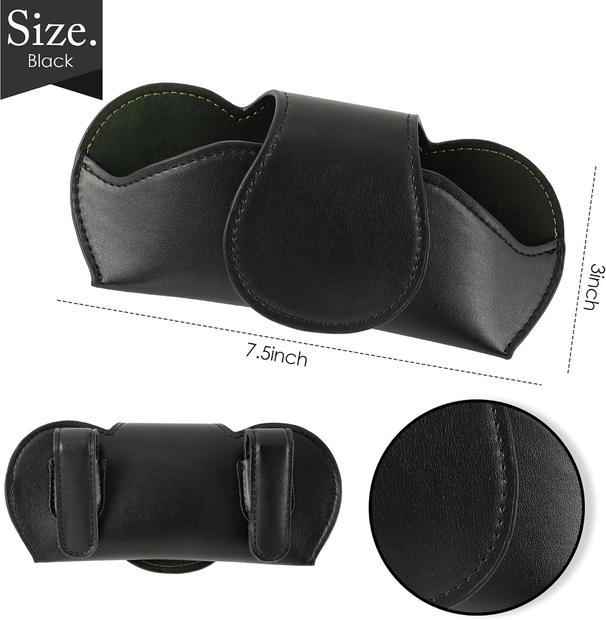 KINIVA Sunglass Clip & Holder, Magnetic Glasses Case for Car Organizer