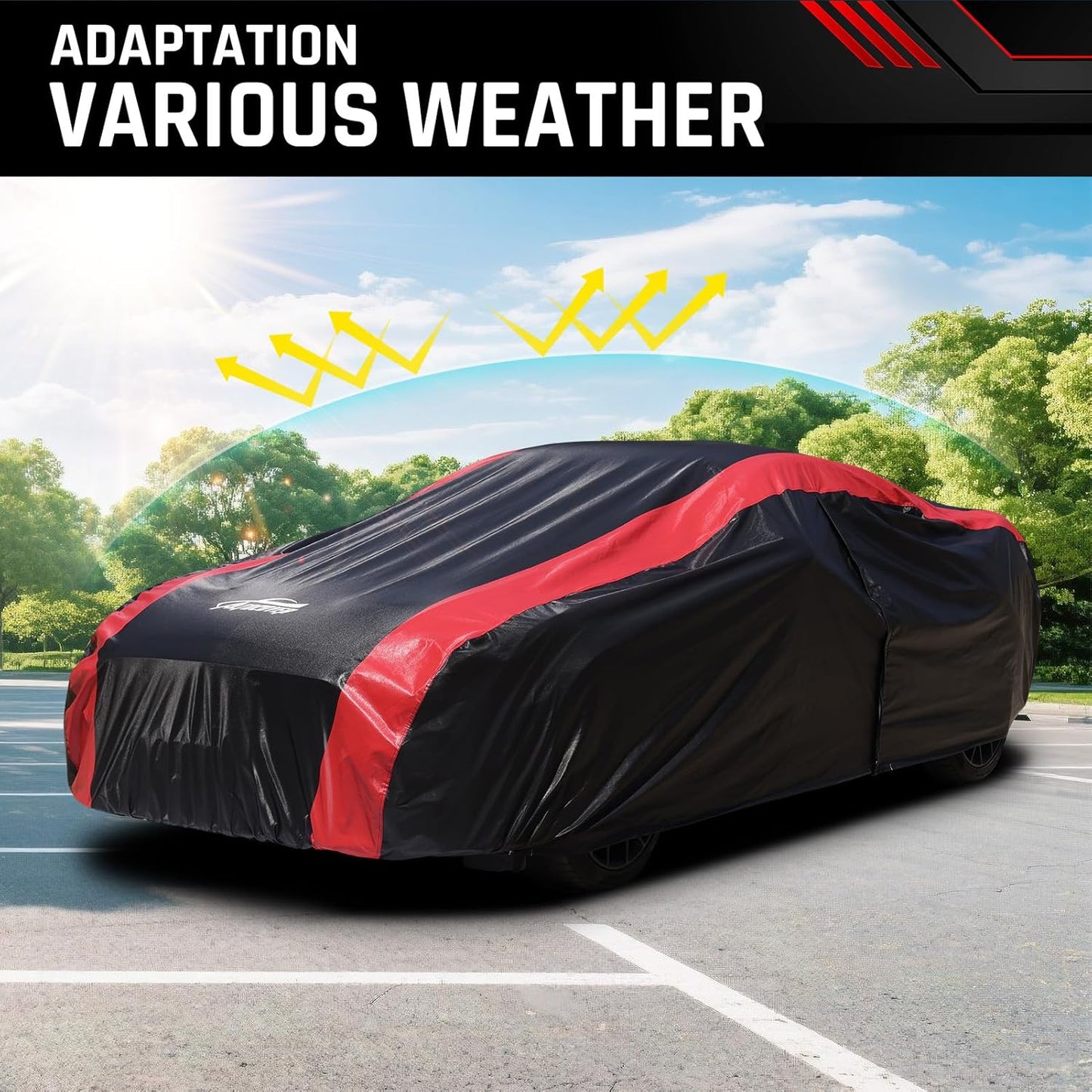 Car Cover Custom Fit for Chevy Impala/Biscayne 2-Door/4Door 1958-1970, Classic Car Cover Waterproof All Weather with Cotton Liner for Rain Snow Protection