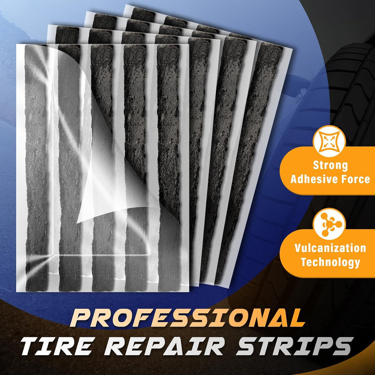 32 PCS Flat Tire Repair Kit, Tubeless Tire Patch Kit for Cars, ATVs