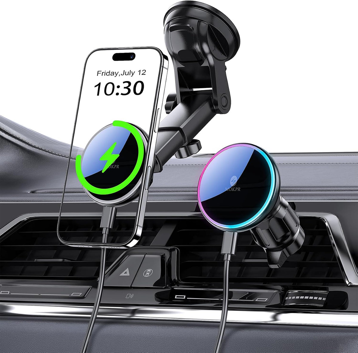 for Mag-Safe Car Mount Charger Dash Windshield Vent Magnetic Phone Holder