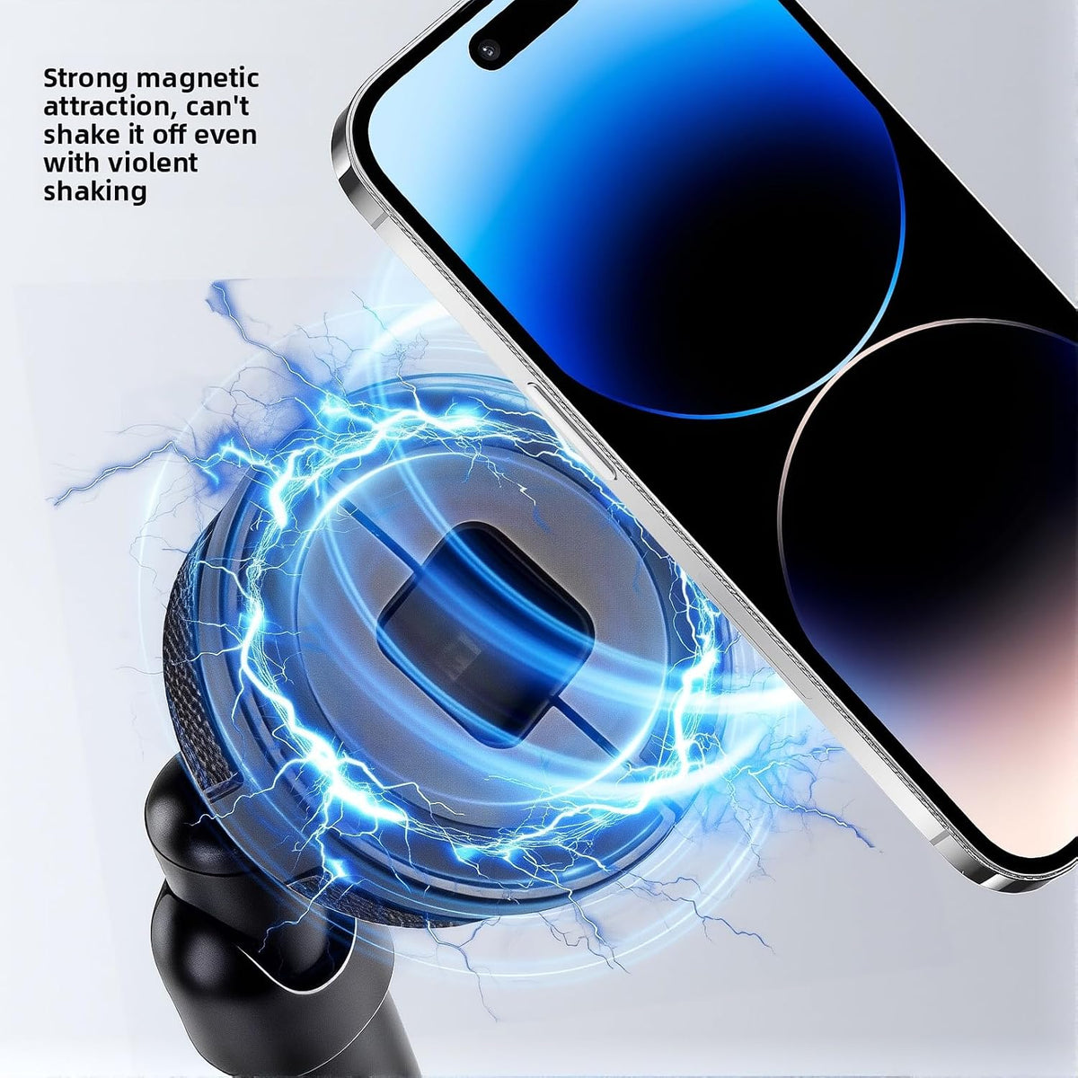 Car Cup Holder Phone Mount, 2‑in‑1 Magnetic & Clamp Car Phone Holder, Telescopic Adjustable 360° Rotatable Cup‑Slot Phone Mount for Most Smartphones, Fits Most Cars with Round Cup Holders