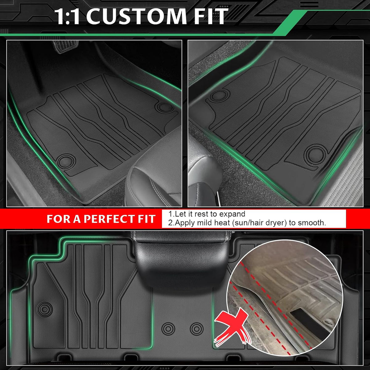 Floor Mats for Chrysler Pacifica 2017 2018 2019 2020 2021 2022 2023-2026