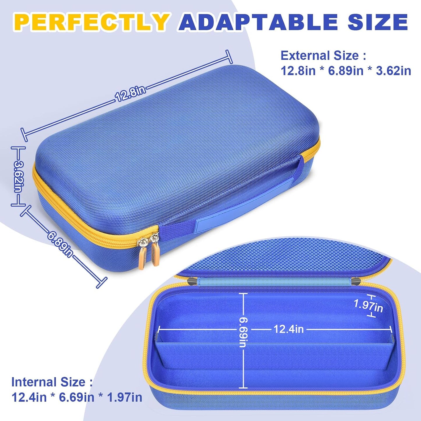 GWCASE Small Vacuum Car Case for Fanttik Slim V8 Apex/Mate, Case Only | Removable Divider, Mesh Pocket for Accessories, EVA Shell Protection for Trunk, Truck and Road-Trip Storage