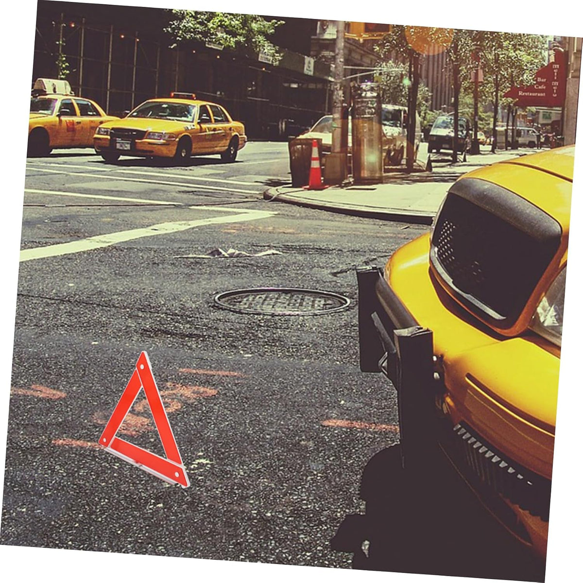 Foldable Road Warning Triangle for Car Roadside Traffic Safety