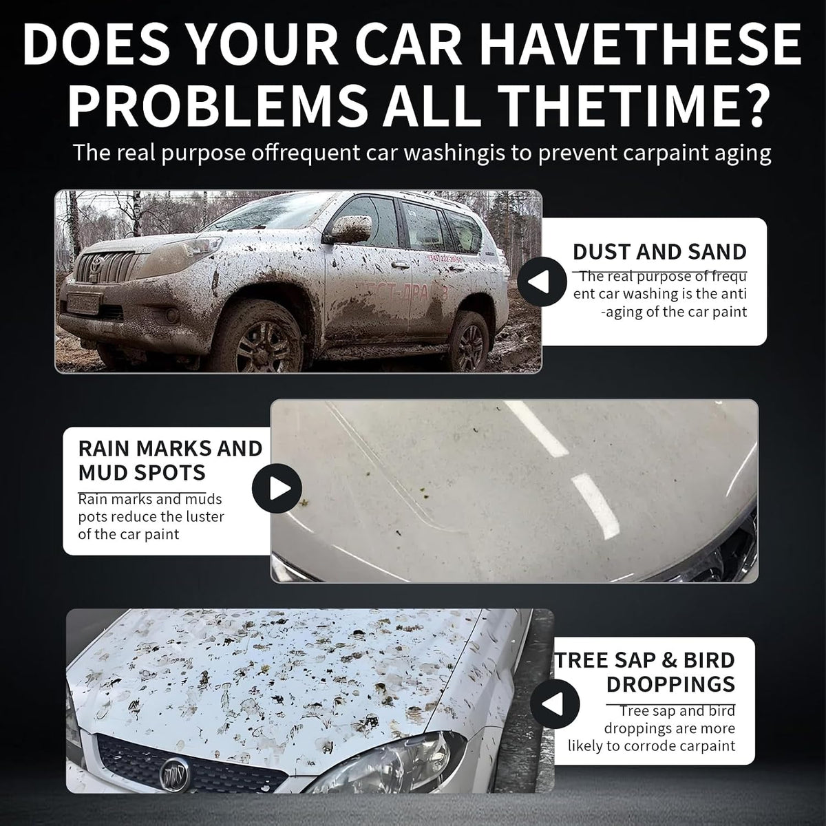 Car Coating Spray, SOPAMI 3-in-1 High Gloss Polish Scratch Remover, Waterless Car Wax Spray for Shine Protection, Nano Hydrophobic Quick Detailer for Paint, Glass, Plastic Metal Surfaces