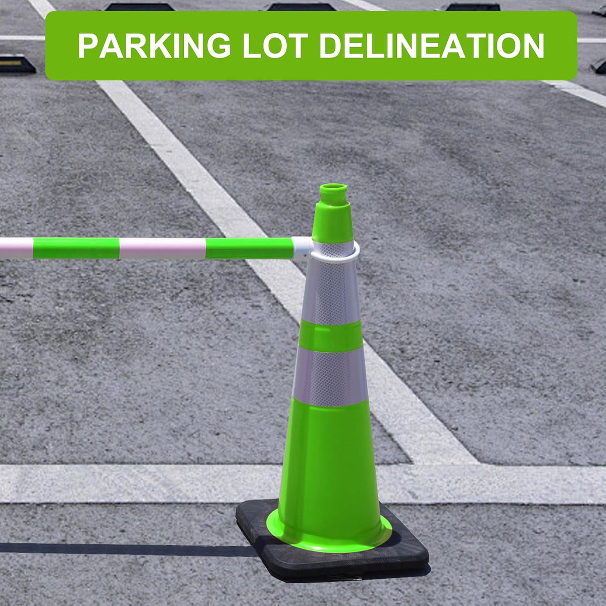 OrangeStar 8 Pack 28" Traffic Safety Cones, Green Cones Construction Cones