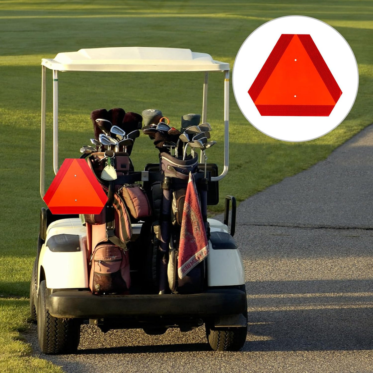 1 Set Slow Moving Vehicle Sign with Mounting Bracket Kit