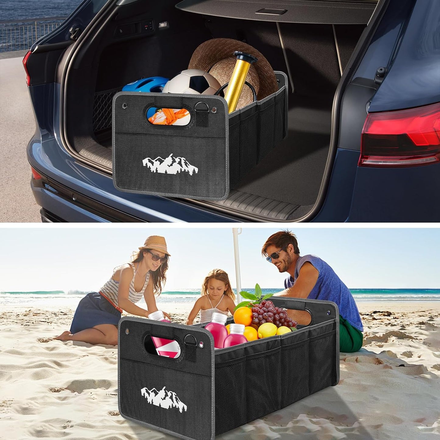 Car Trunk Organizer Foldable Storage Box Cargo Container for Subaru (White) | Collapsible Car Trunk Cargo Organizer SUV Interior Accessorie for Subaru Outback Crosstrek Forester Ascent Impreza WRX Legacy