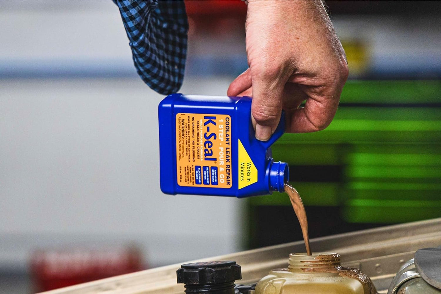 K-Seal ST5501 Multi-Purpose One Step Coolant Leak Repair, 8oz, Pour and Go, Mixes with All Antifreeze, No Flushing Required