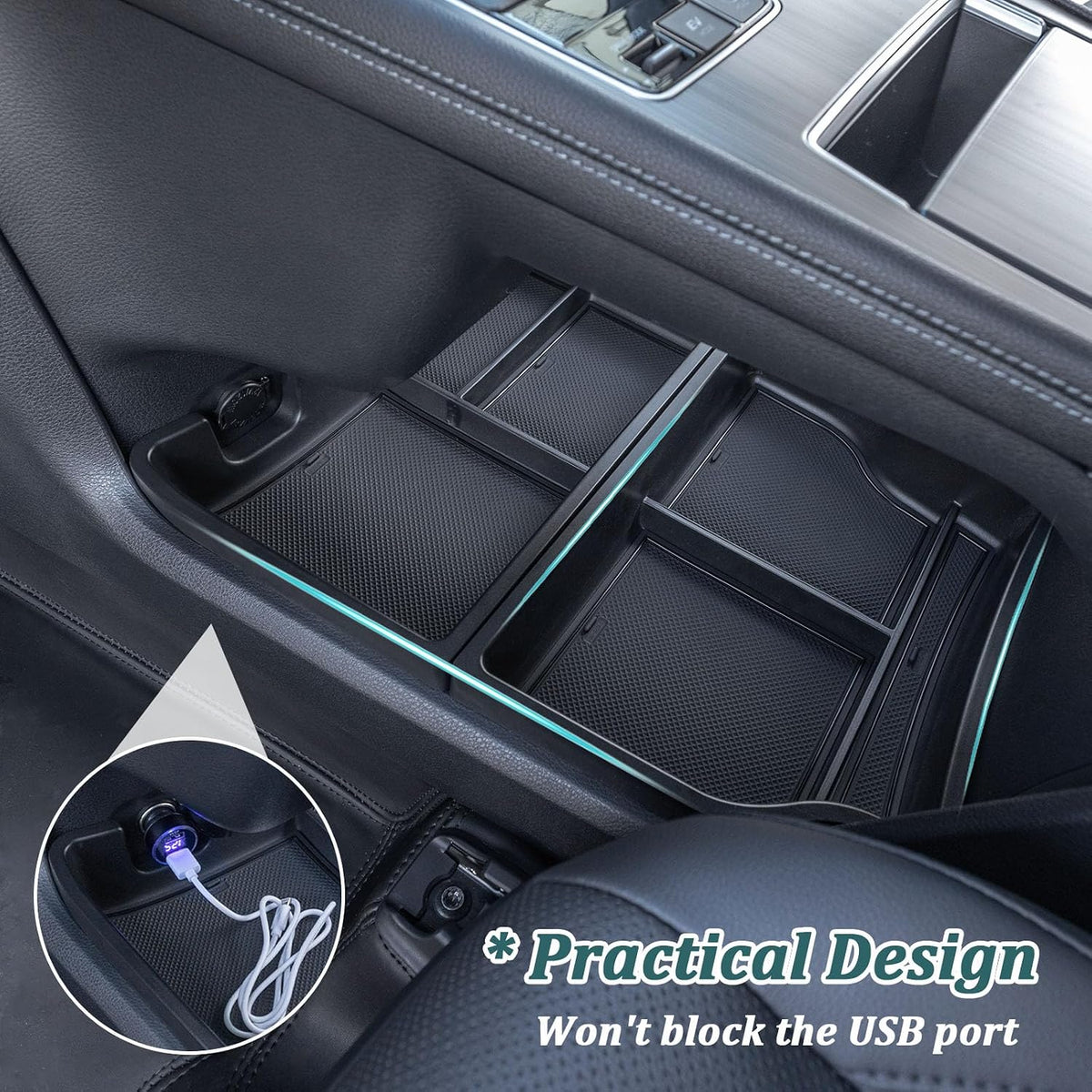TOPINSTALL 2PCS Bottom Console Trays for 2021-2026 Toyota Sienna