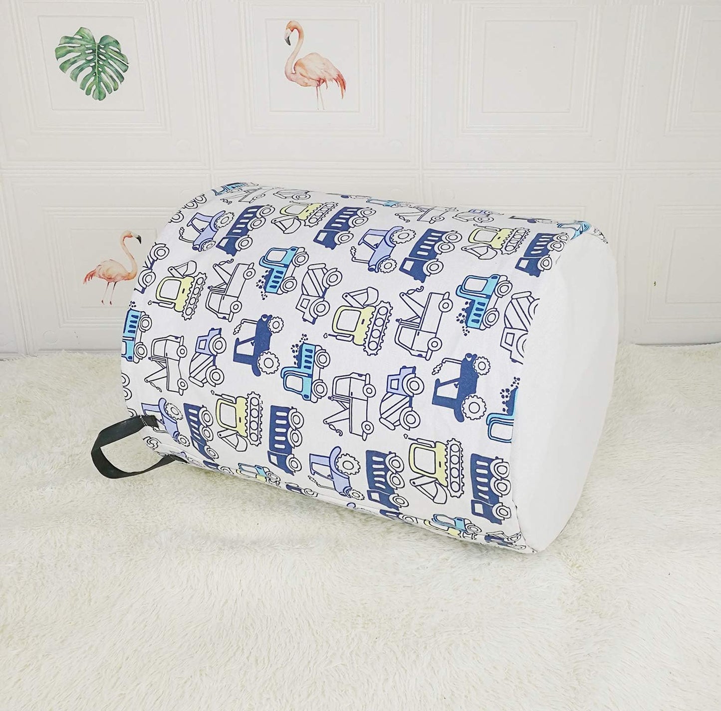 Collapsible Kids Laundry Basket Clothes Hamper, Foldable Storage Organizer Bin, Toy Clothes Storage with Handles for Boys Girls Bedroom, Room Decor Cars