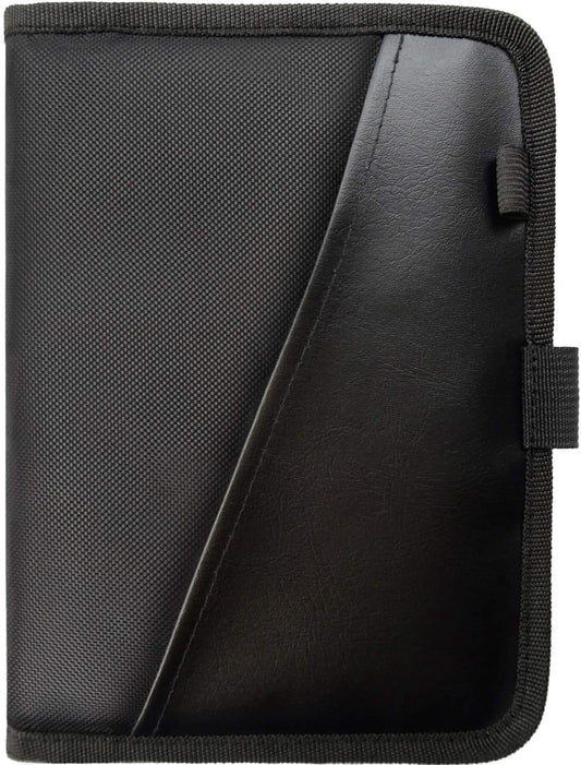 PlusXpres Glove Box Compartment Organizer - Car Document Holder - Black | Owner Manual Case Pouch, Vehicle Storage Wallet for Registration and Insurance Card, Auto Paperwork Holder, Log Book included