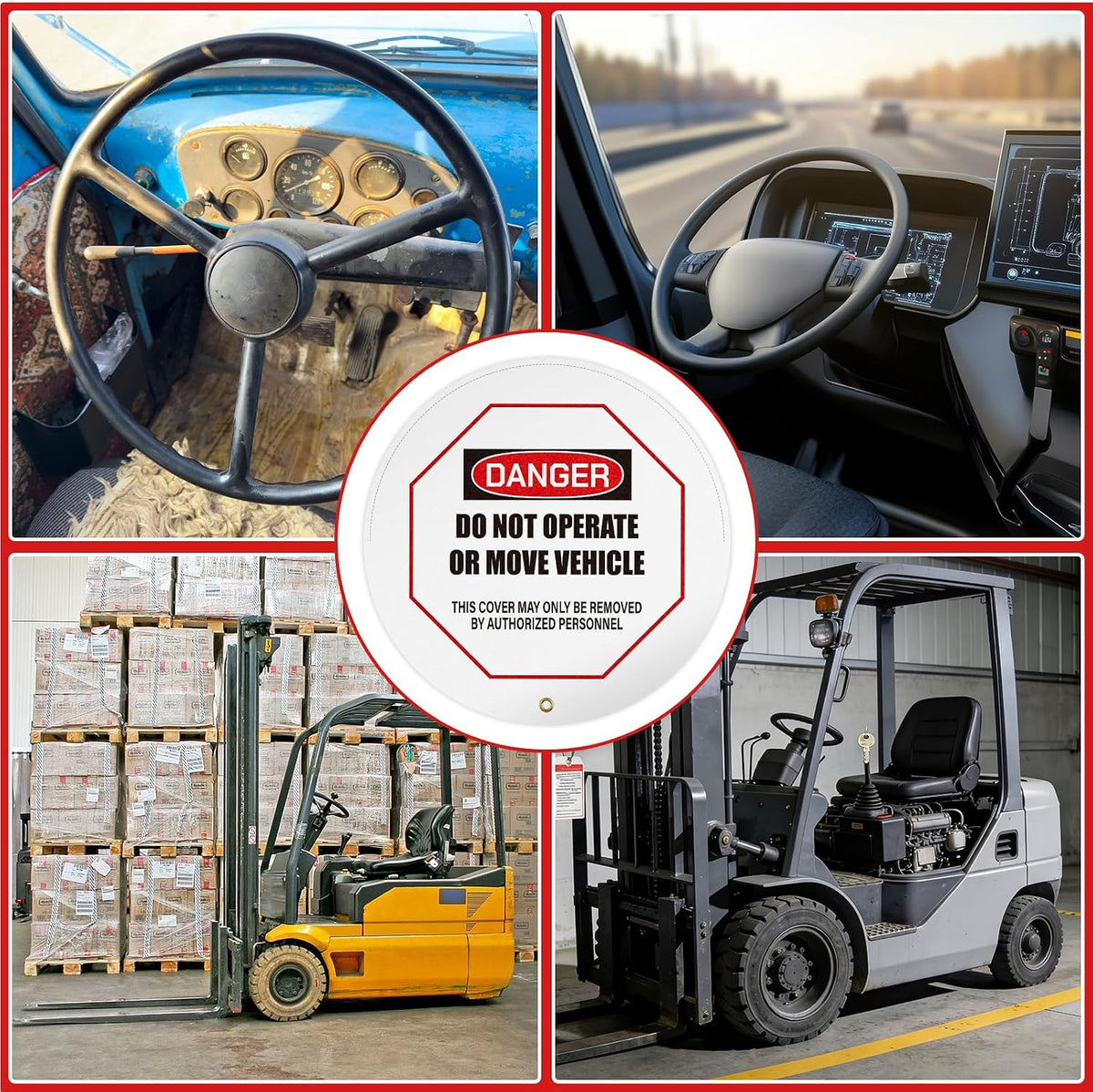 Steering Wheel Cover for Lockout Tagout, 24"