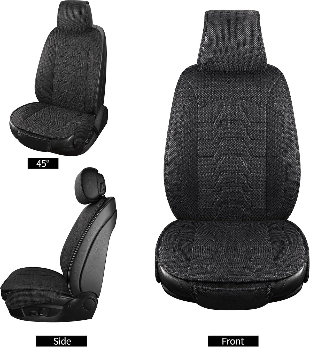 Linen Front Car Seat Covers Cloth Fabric Seat Protectors