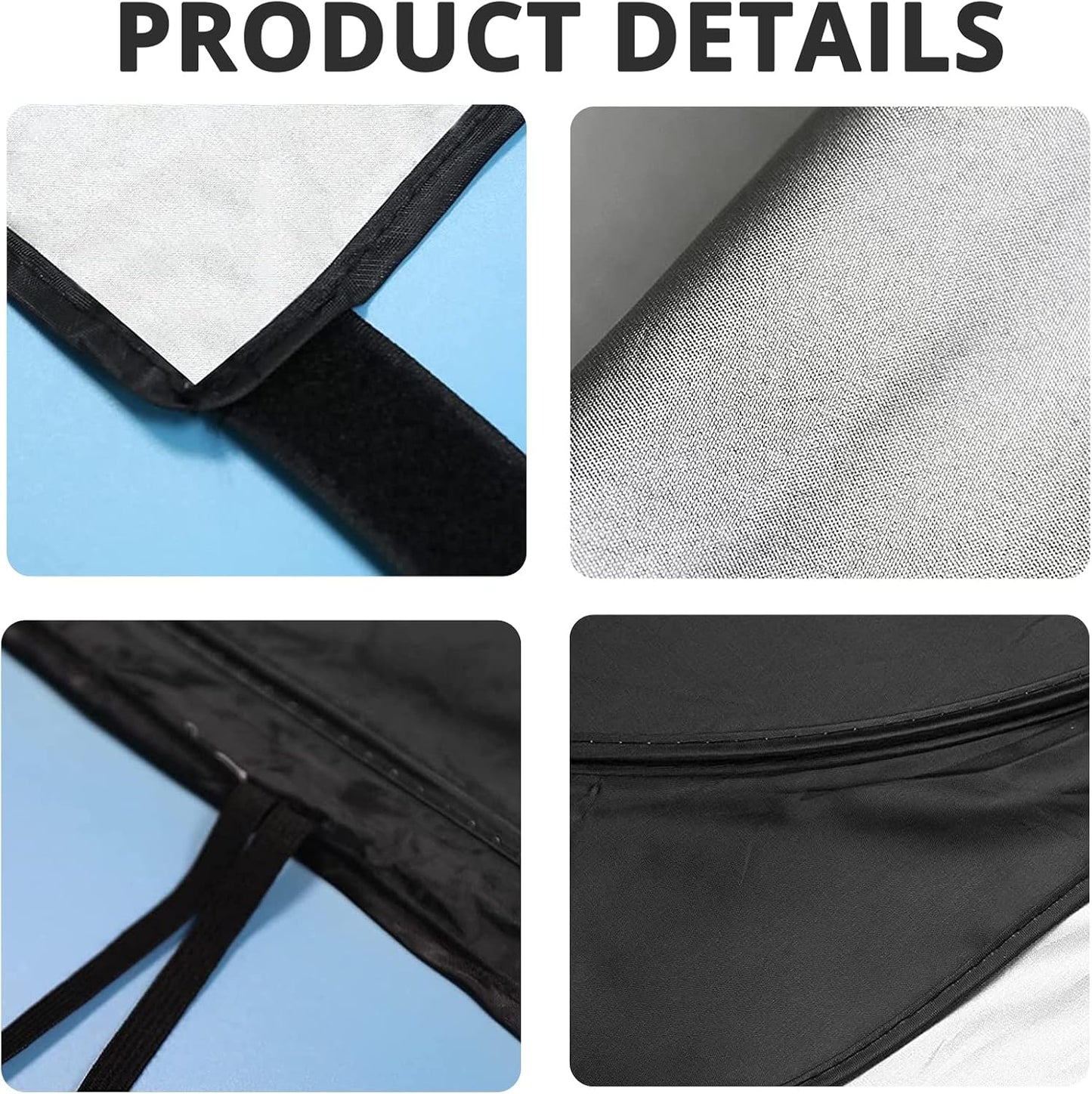 Semi-Truck Sun Shade for Windshield and Side Windows | 300T Sunshade Maximum Coverage | Block Sun Heat Rays |Fits for Semi, Commercial & Big Rig Truck, RV (Side Velcro)…