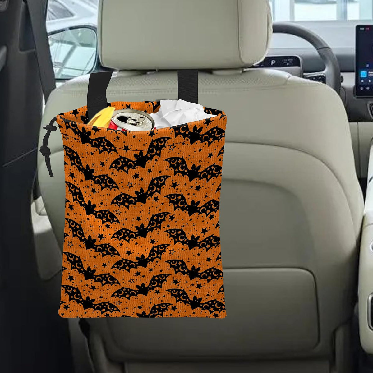 Car Trash Can Waterproof Garbage Bag Hanging for Car Back Seat