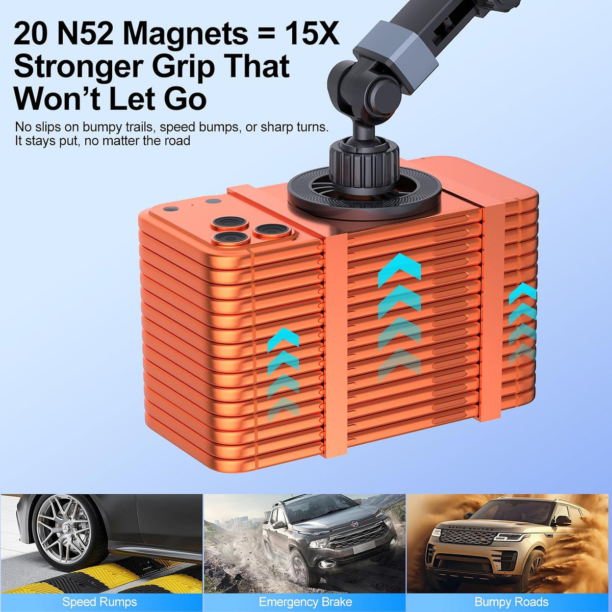 Vitog 2-in-1 Car Mount, Universal 2026 Hands Free Phone Holder for Your Car