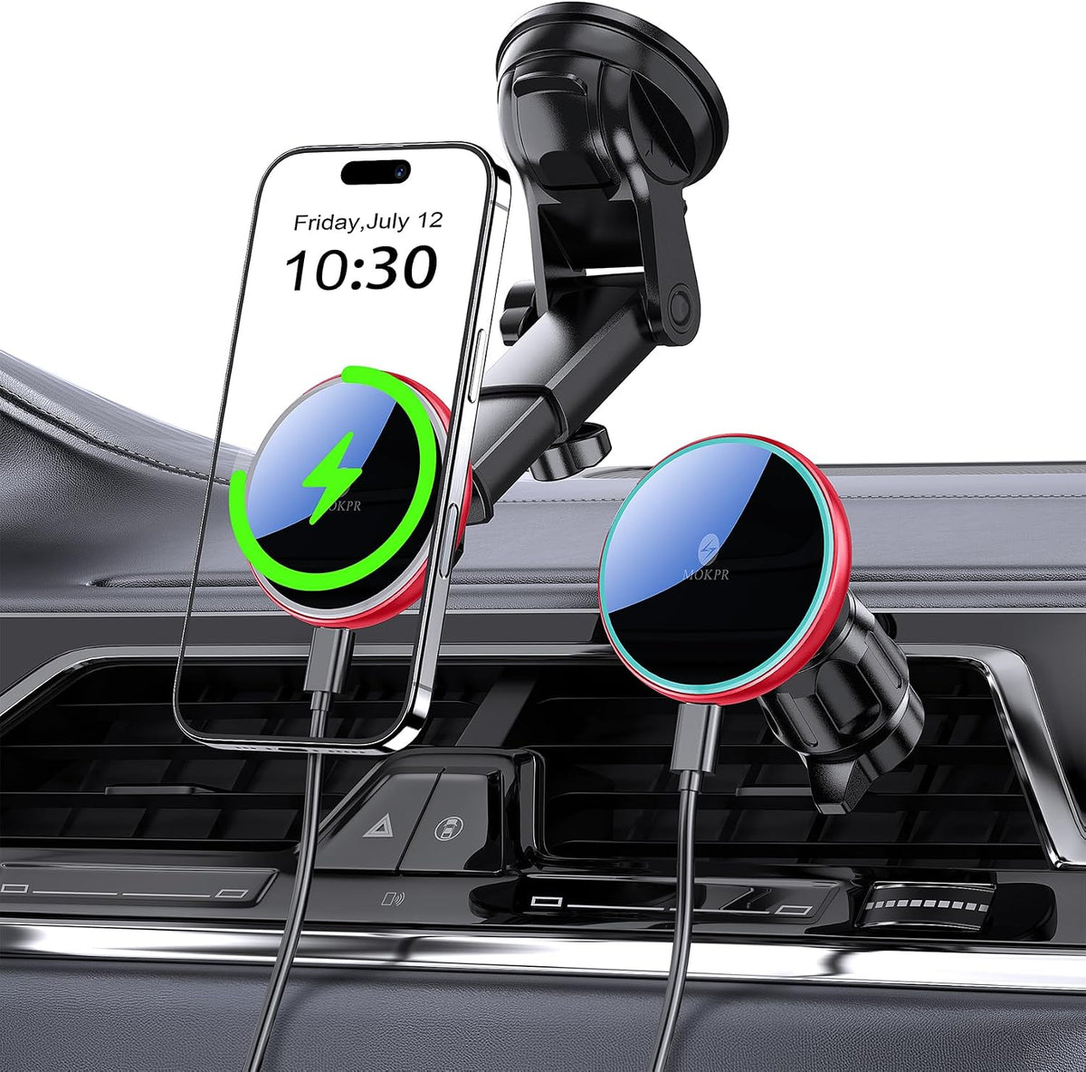 for Mag-Safe Car Mount Charger Dash Windshield Vent Magnetic Phone Holder