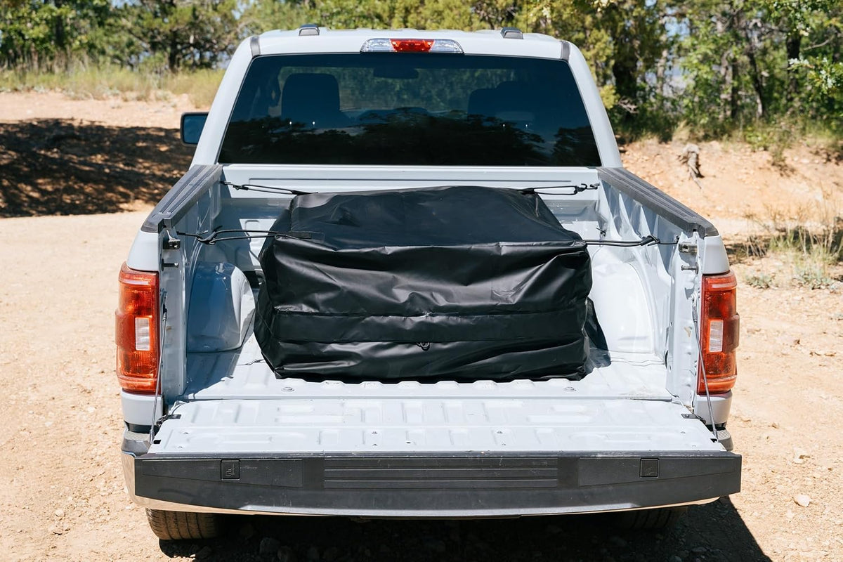 SENYAZON Truck Bed Cargo Bag, Waterproof Pickup Bed Storage, Vehicle Soft-Shell Cargo Carriers, 26 Cubic Feet (51''x40''x22'') Heavy Duty Cargo Bag with 4 Adjustable Bungee Cords