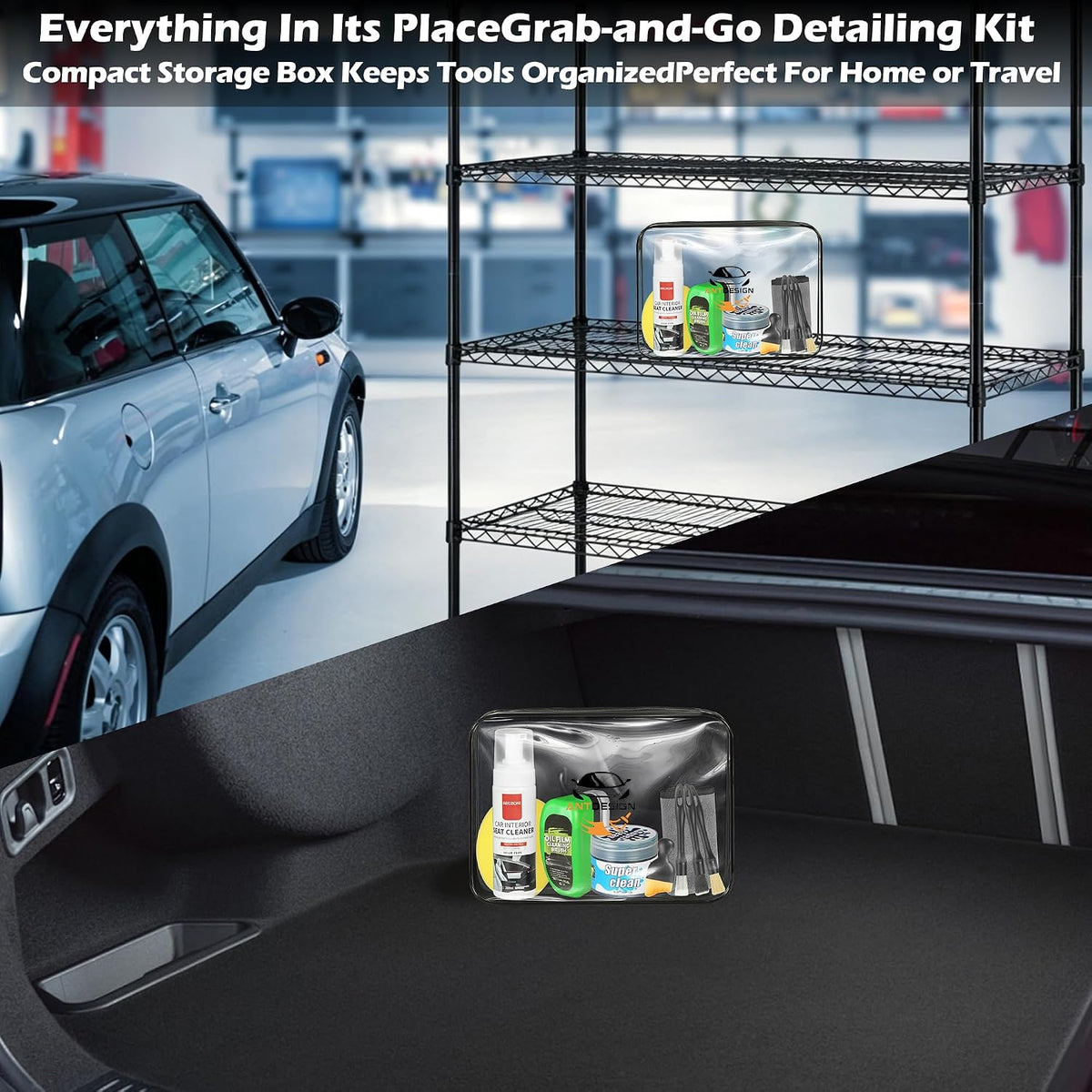 AntDesign Car Cleaning Kit Interior - 10 Item Kit