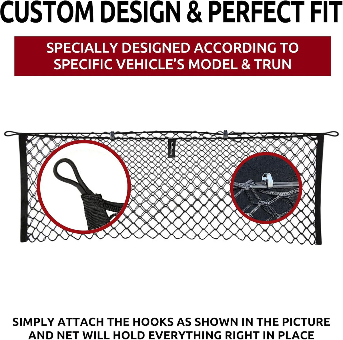 Envelope Style Automotive Elastic Trunk Mesh Cargo Net for Honda Civic LX Sport EX Touring 2022-2026 - Trunk Organizer and Storage - Luggage Net for Sedan - Best Car Organizer for Honda Civic